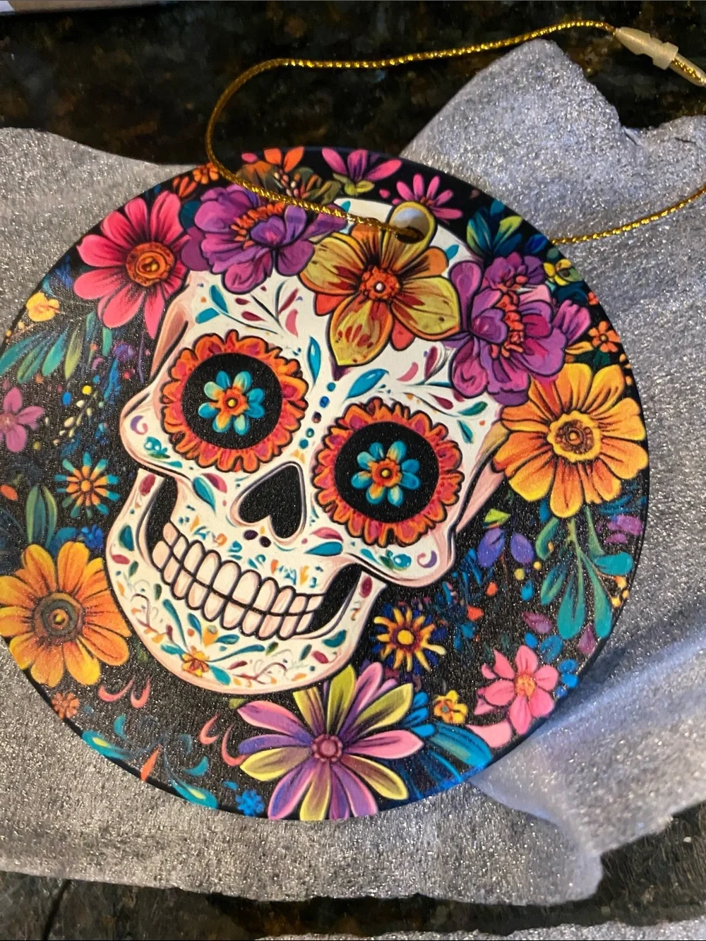nib Set of 4 Day of the Dead Ornaments